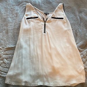 White thick strap dress tank